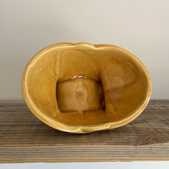 Vintage pottery planter mustard - Picture 4 of 4